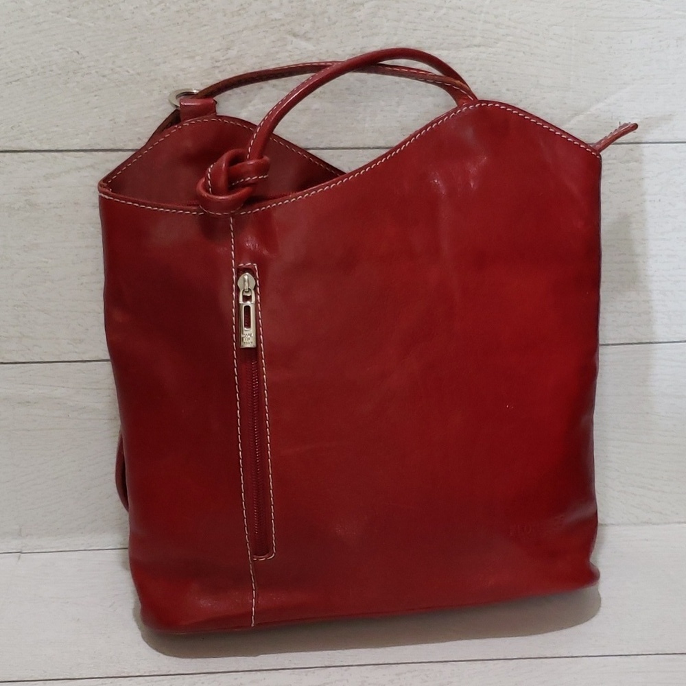 Florence red convertible shoulder/backpack bag